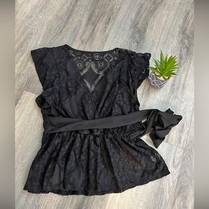 black lace blouse